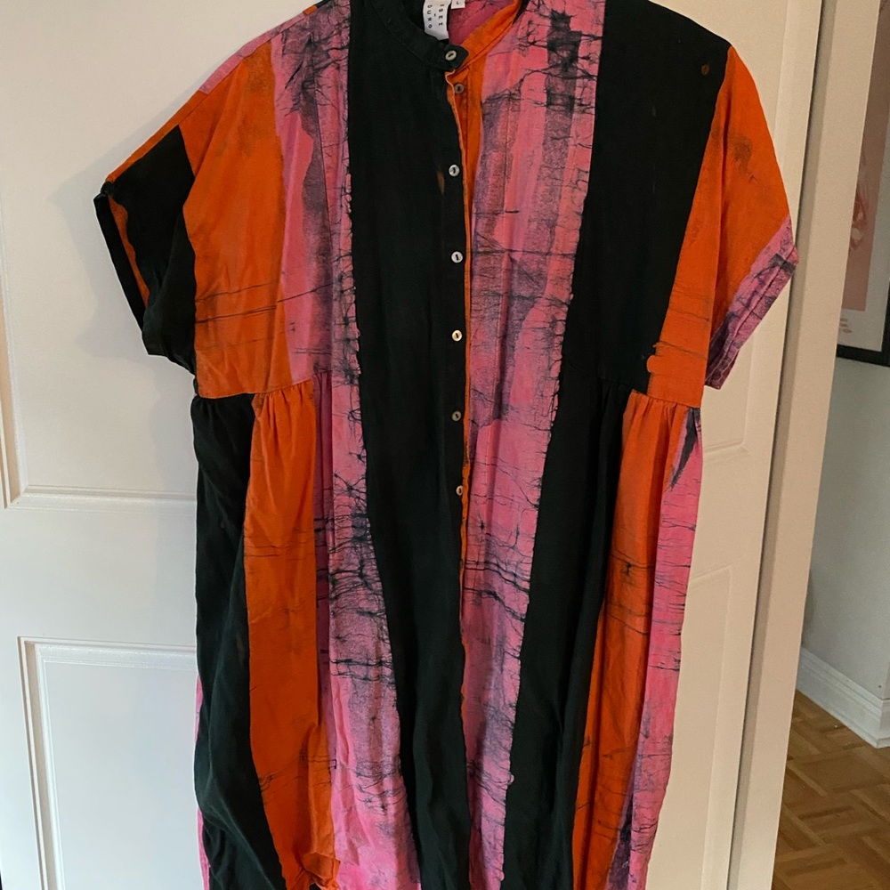 OSEI DURO Bata Dress in “Carmine”